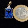 9ct blue sapphire diamond pendant Image 2