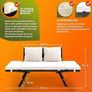 Polyrattan Garden Bench with Reclining Function Image 7