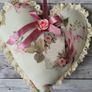 Hanging Heart Decor. Scented Heart. Mother's Day Gift. Shabby Chic Decor. Image 6