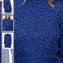 BNWT - Whistles Blue Warped Star Print Dobby Dress UK 14 Image 4