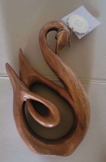 Handmade Wooden Swan Ornament