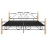 Bed Frame Black Metal 200x200 cm Image 6
