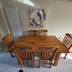 Solid wood dining table