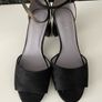 NEXT ladies black suede ankle strap sandals Image 2
