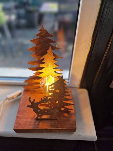 Hand crafted Christmas Lamp