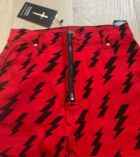 Banned Apparel Red Women's Trousers Size L