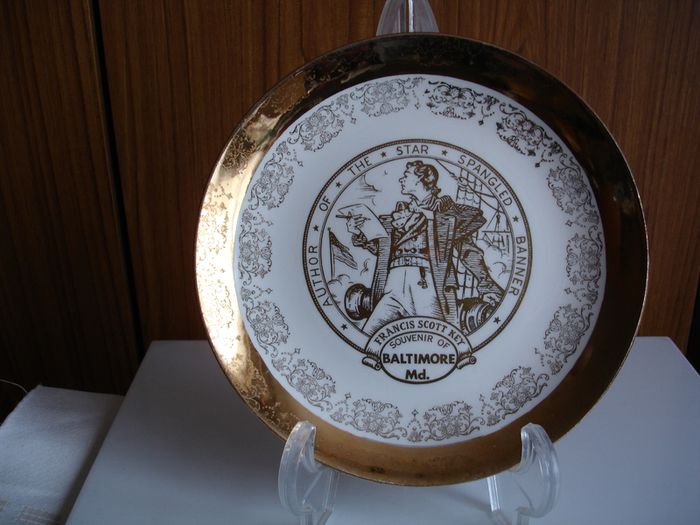 Rare Francis Scott Key Collectors Plate ca. 1950s