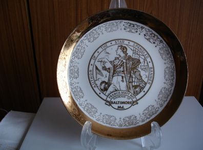 Rare Francis Scott Key Collectors Plate ca. 1950s