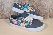 VANS ATWOOD canvas trainers runners floral blue Size UK 7 EU 40.5 BRAND NEW BNWOT (AT2)
