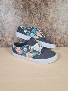 VANS ATWOOD canvas trainers runners floral blue Size UK 7 EU 40.5 BRAND NEW BNWOT (AT2)