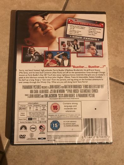 Ferris Buellers Day off, new DVD