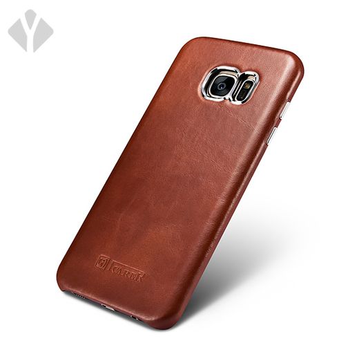 S7 Edge Vintage Leather Back Cover