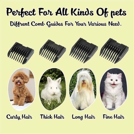 FREE EXPRESS SHIPPING Dog Clippers, Rechargeable Low Noise Cordless Pet Clippers, with 4 Guide Combs and Cleaning Brush Nail Kits