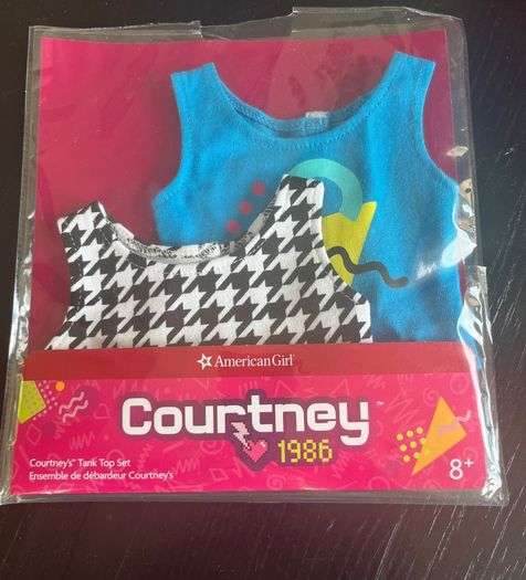 Courtney 1986 Tank top set  fits American Girl 18-Inch Doll -Brand new packing opened