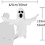 Halloween Hanging Ghost Decoration, 53 x 50 inch Large Halloween Decorations Indoor/Outdoor Image 2