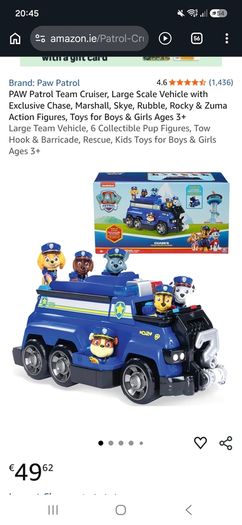 paw patrol team cruiser