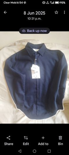 Zara Shirts 1 Black & 1 Navy
