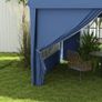 3x6m Pop-Up Gazebo, with Curtain Walls and Windows, Blue Image 5