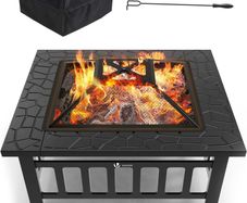 Fire Bowl with Spark Guard & Grill Grate BBQs