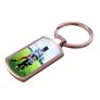 Photo Keyring Personalisd Keyring - GOLD OR SILVER Metal Keyring - Oblong Image 2