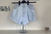 Ladies Light Blue Demi Shorts from Bershka