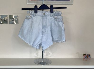 Ladies Light Blue Demi Shorts from Bershka