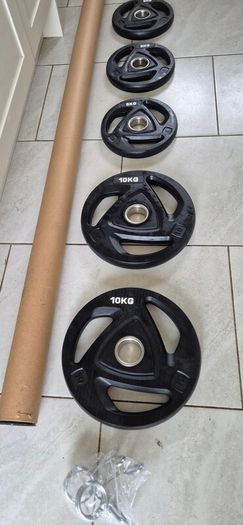 brand new olympic tri grip weight lifting set A