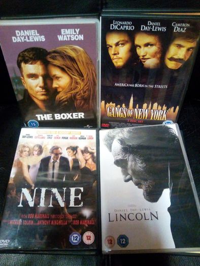 Daniel Day-lewis Dvd Collection My Left Foot Lincoln Last of the Mohicans etc