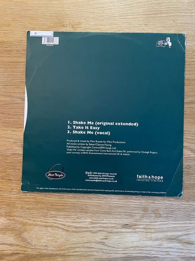 Mint Royale - Shake Me - 12" Vinyl Single - 1999 Faith & Hope Records