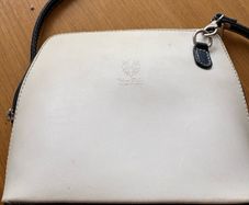 small white leather bag