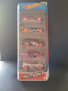 Hot Wheels Action Track Stars 5-Pack Set 1:64 Diecast GTN44 New 2020, Toy Cars