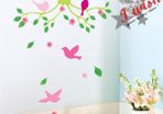 Flowers Vine & Birds Stylish Wall Stickers Home Art
