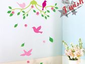 Flowers Vine & Birds Stylish Wall Stickers Home Art