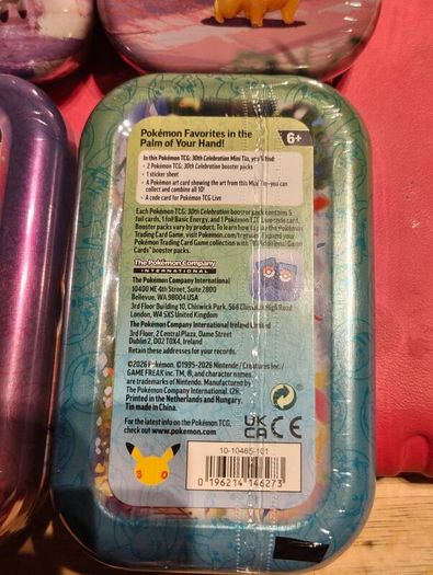 Pokemon Tcg 30th Anniversary Mini Tins X4
