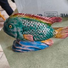 Bernardo Recardo Carved Wood Fish Hand Painted