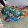 Bernardo Recardo Carved Wood Fish Hand Painted Image 7