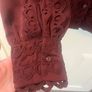 New Boutique bought expensive lace detailed Blouse in burgundy - Size 12 Image 2