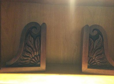 Mahogany Bookends
