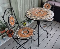 Mosaic small table plus chairs