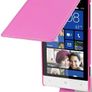 New Htc Windows Phone 8s Premium Pu Leather Flip Case Cover Black / Hot Pink / Red Image 2