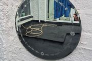 Vintage Art Deco circular etched design 1930s Mirror