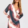 Boohoo Satin Abstract Shirt Dress .. Price Drop Image 5