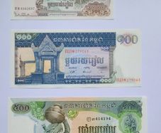 Cambodia 100-1000 Riels 1963-99 3notes Unc