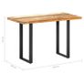 Dining Table 120x60x76 cm Solid Reclaimed Wood Image 7