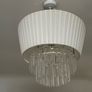 Crystal drop fabric lampshade Image 4