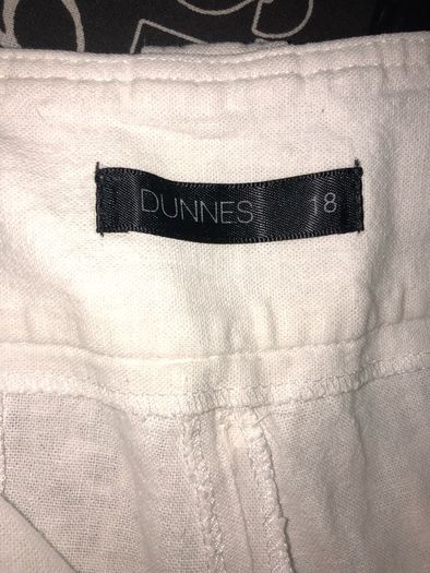 White linen trousers (size 18)