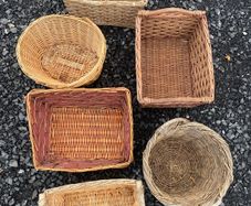 6 wicker baskets