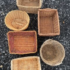 6 wicker baskets