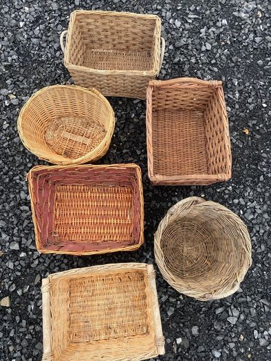 6 wicker baskets