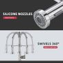Kitchen Sink Mixer Tap, Spring Faucet with Pull Down Sprayer, 2 Spray Modes High Arc Single Handle Lever Kitchen Tap (Chrome Image 5